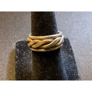 Tested 925 Sterling Silver Rope Band Ring Size 5